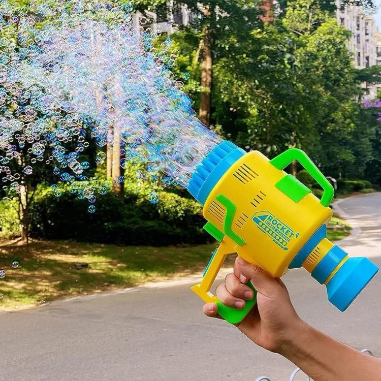 48 Hole Bubble Gun with Bubble Solution for Kids