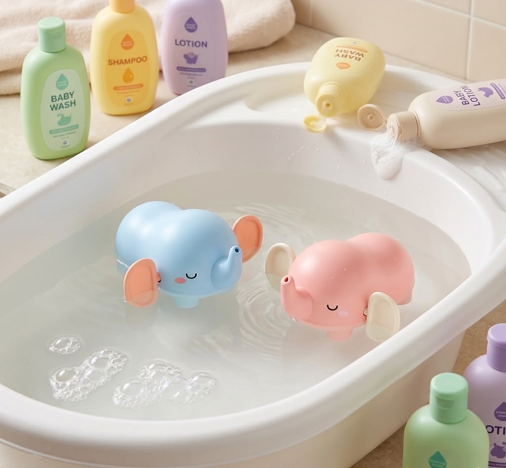 Baby Bath Wind Up Cute Elephant Water Floating Toy