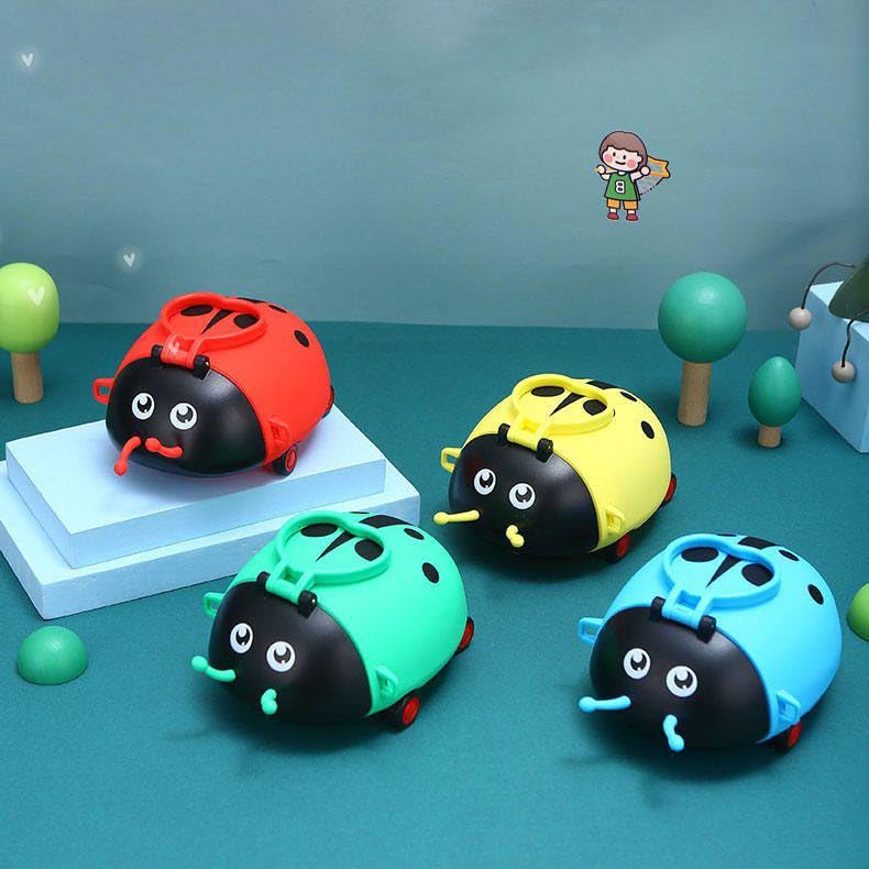 Ladybug Shaped Sippy Cup Sipper Water Bottle With Silicone Straw