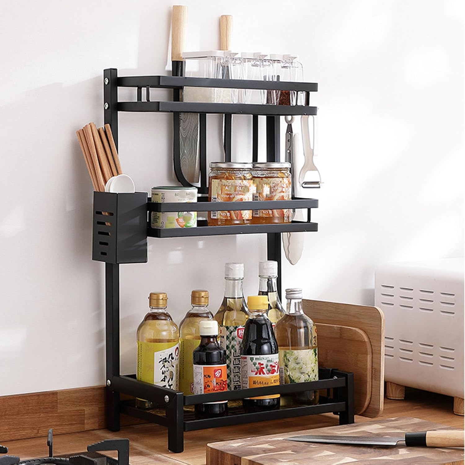 3 Tier Stainless Steel Kitchen Countertop Spice Rack