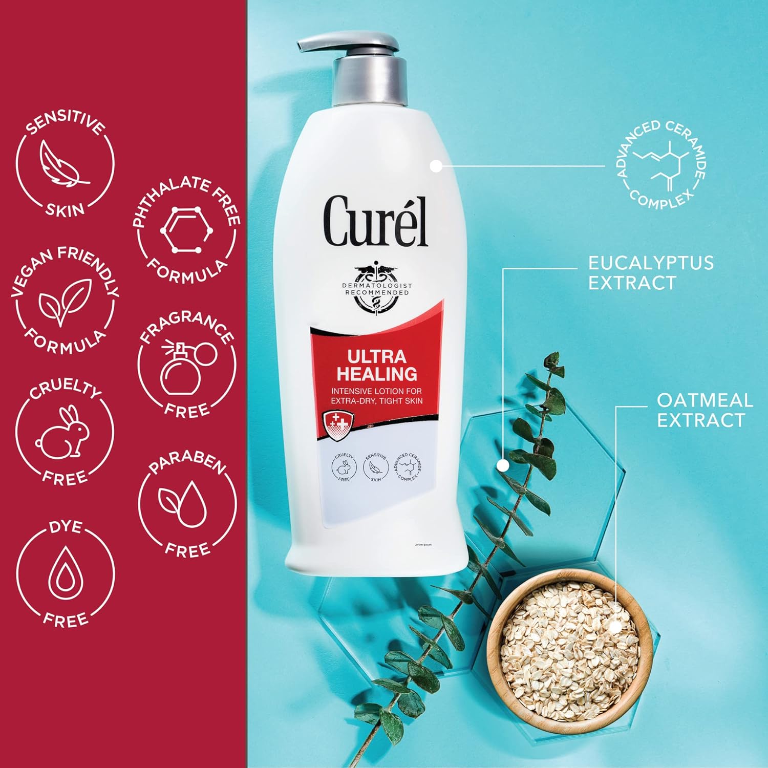 Curel Ultra Healing Lotion For Extra Dry Skin 13 oz