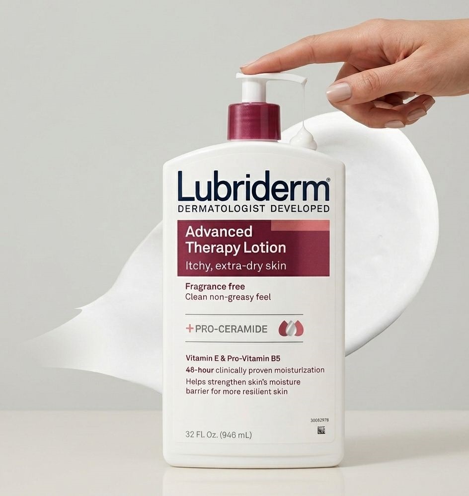 Lubriderm Advanced Therapy Fragrance-Free Moisturizing Hand & Body Lotion