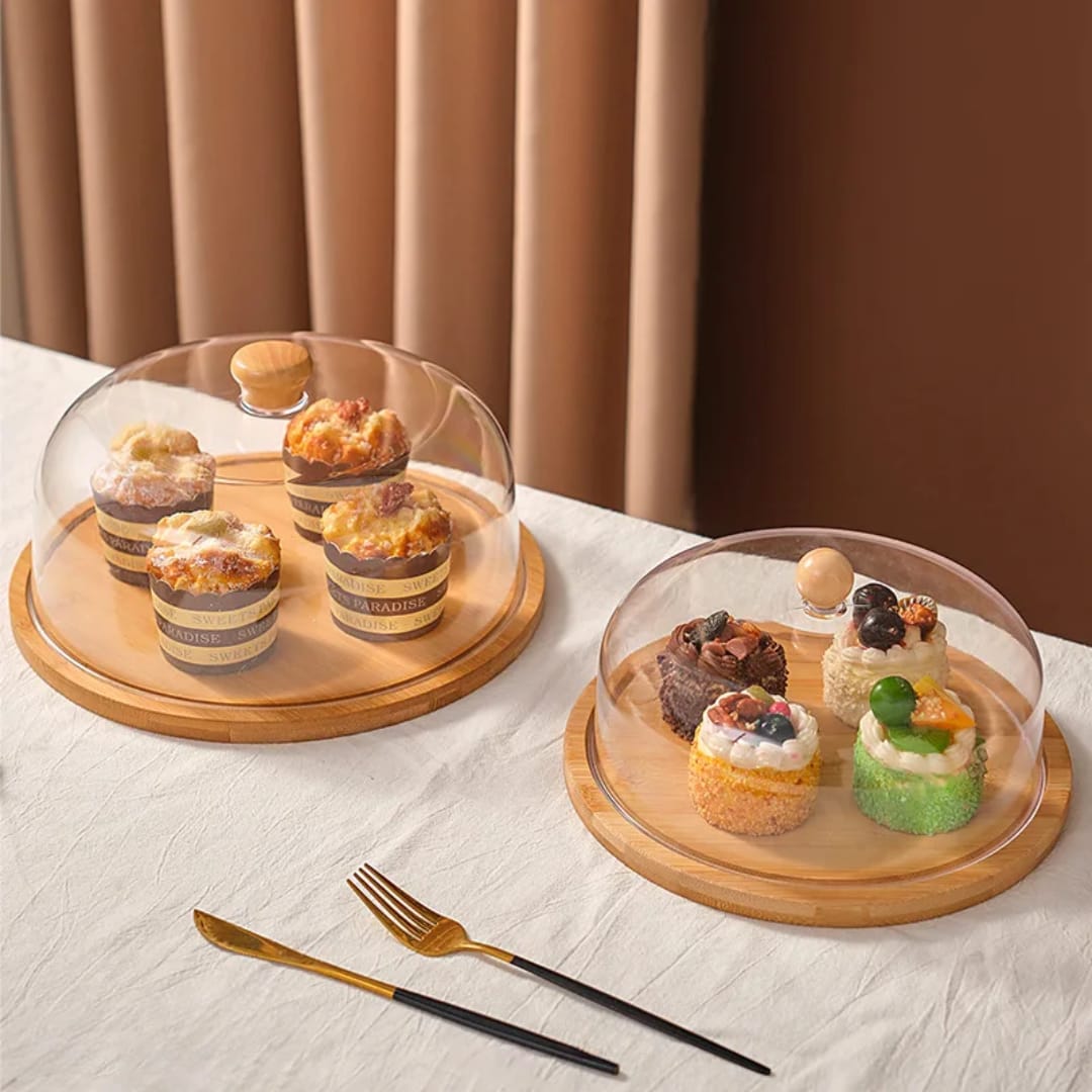 ROUND BAMBOO CAKE STAND