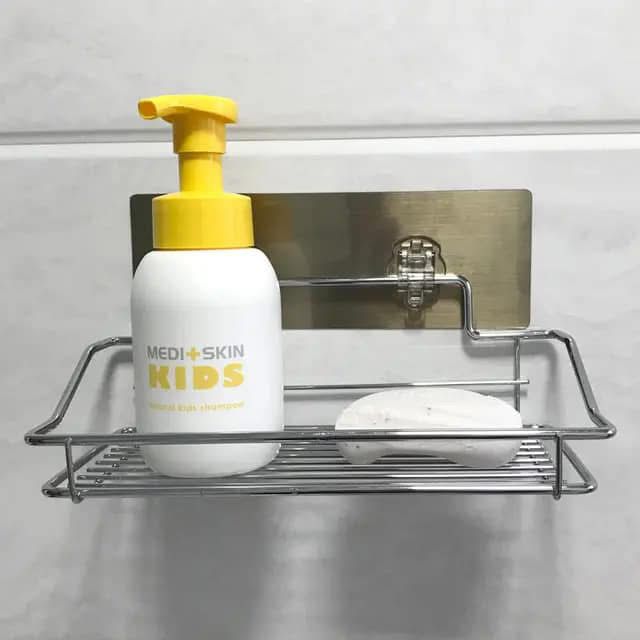 STAINLESS STEEL CORNER BATHROM SHELF