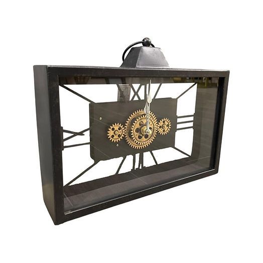 BLACK TRAPEZIUM ANTIQUE CLOCK