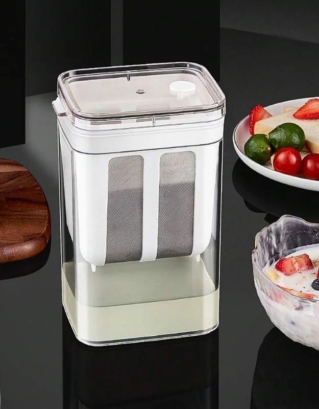 Multifunctional Greek Yogurt & Curd Maker - 1100ml Fine Mesh Strainer with Lid