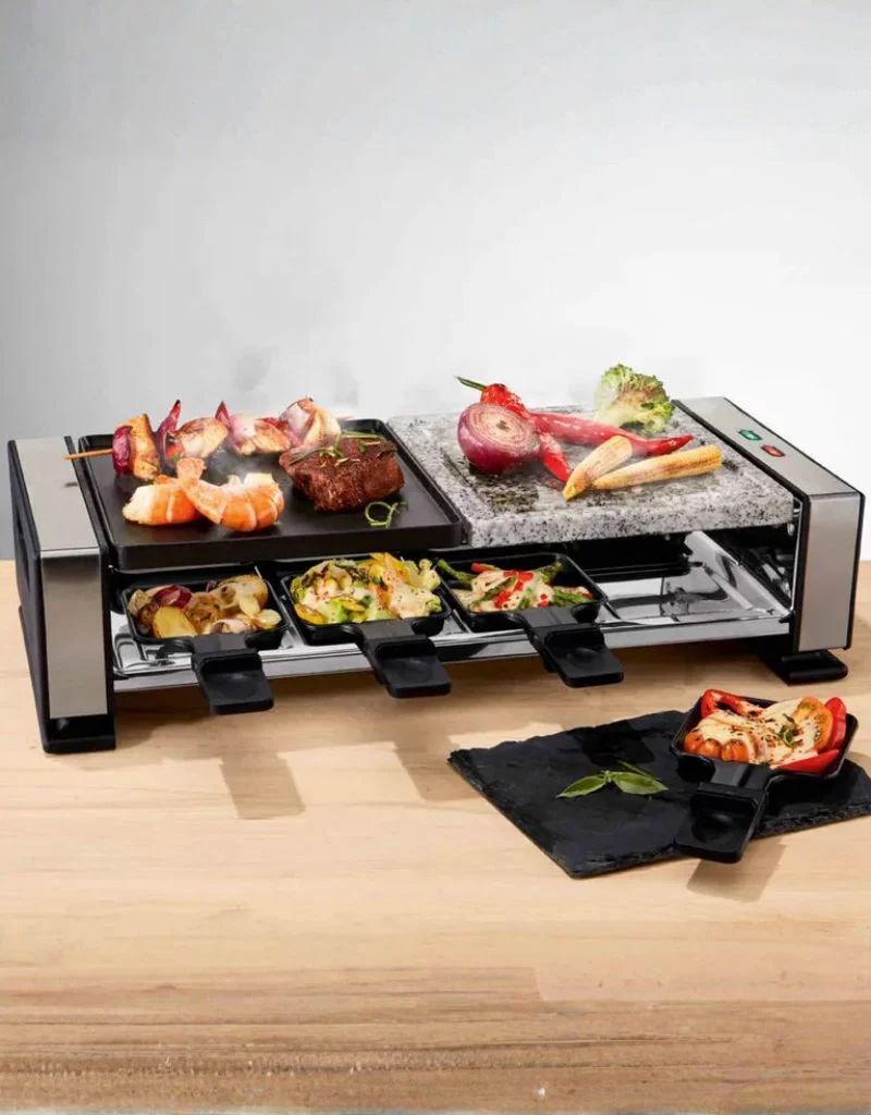 𝗦𝗶𝗹𝘃𝗲𝗿 𝗖𝗿𝗲𝘀𝘁 1400W Raclette-Grill