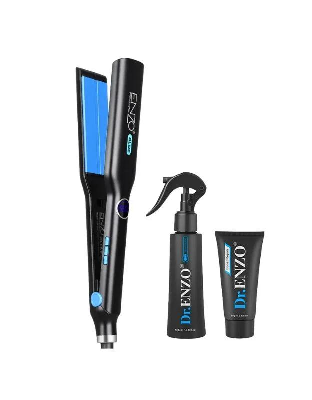 𝗘𝗻𝘇𝗼 EN–3867 Professional Adjustable Temperature Hair Straightener Set