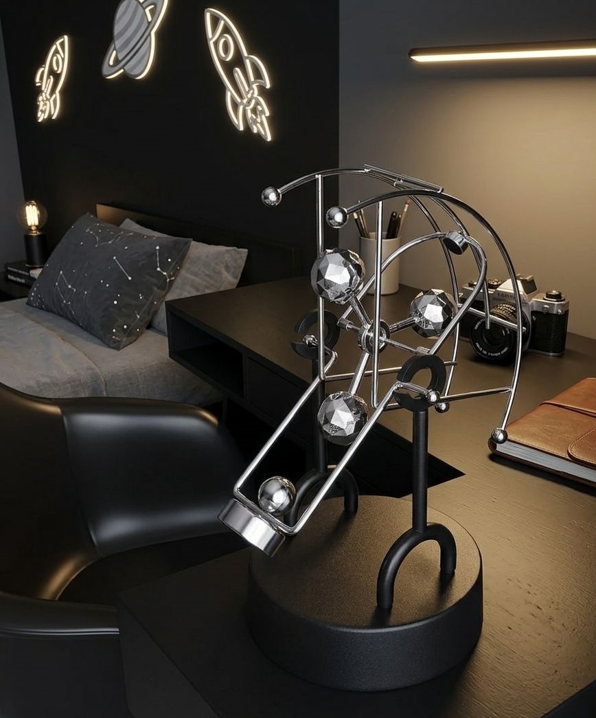 Semi-globe shape Revolving Motion Desk Office Decor