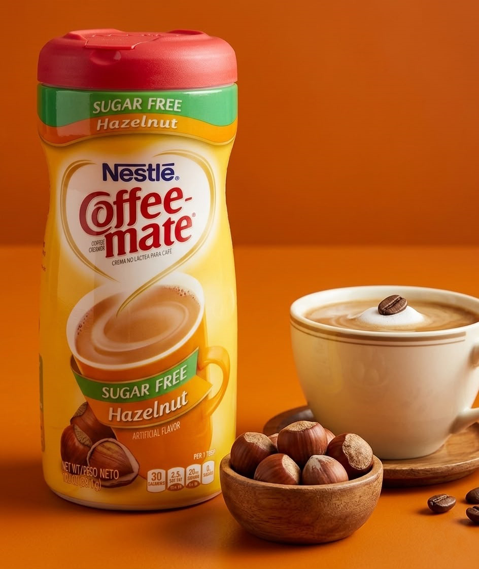 Coffee-Mate, Sugar Free Hazelnut, Powdered Coffee Creamer, 10.2 oz Canister