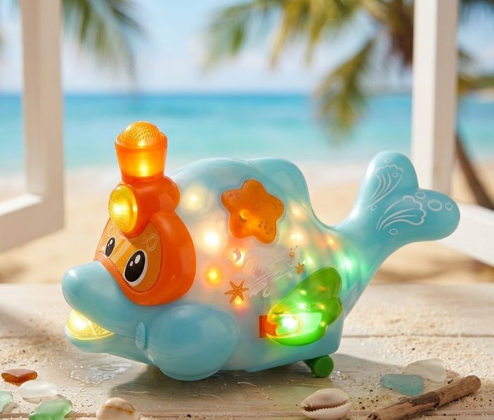 Musical Dolphin Toddler Toy with Colorful Lights