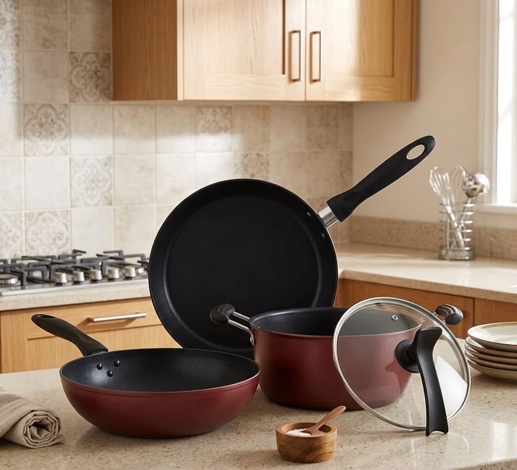 Non-Stick Frying Pan Non Stick Cookware Sets Set 3 pcs