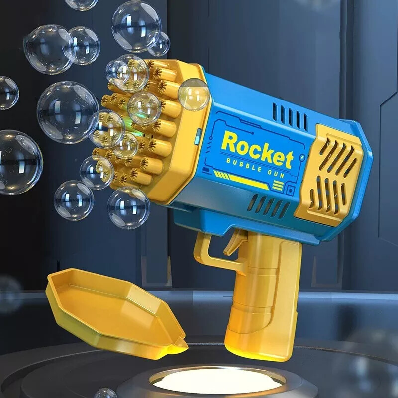 40 Holes Bubble Machine Gun for Kids with Light