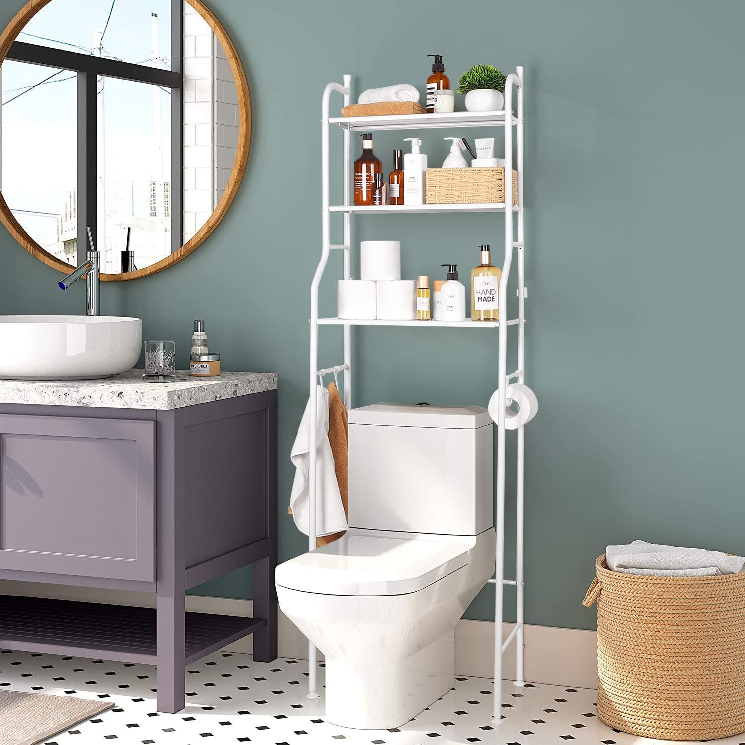 Bathroom Toilet Rack 3 Layer Bathroom Organizer Over The Toilet Rack