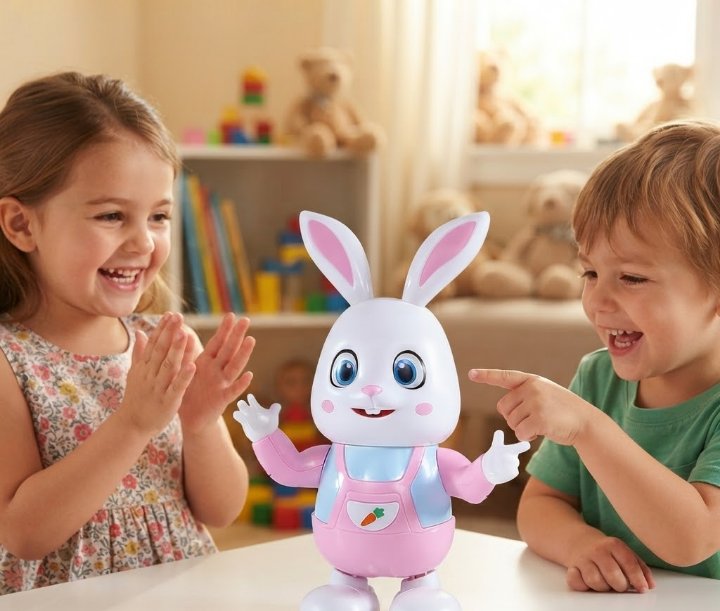 Robot Rabbit Walking Dancing Sing Electronic Bunny Music Robotic Animal