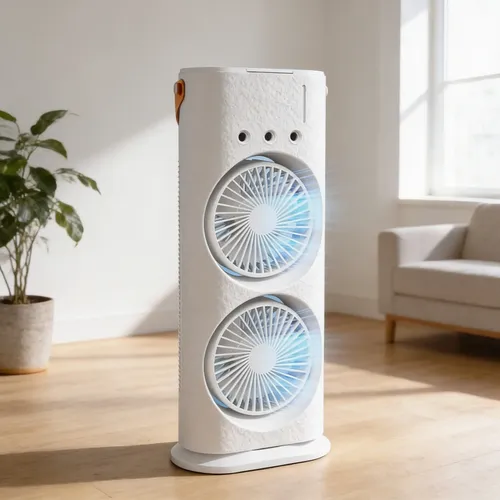 FunBlast Portable Fan – Double Ended Spray Fan, Desk Fan with Mist Spray, Travel Cooler Fan, Water Misting Fan, USB Rechargeable Mini Desktop Table Cooling Fan for Office, Mist Fan with Water Spray