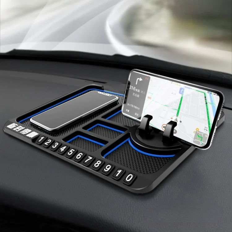Non-Slip Phone Pad for 4-in-1 Car Parking Number Card Anti-Slip Mat