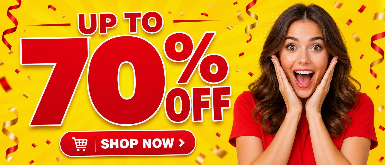 Up to 70% off anniversary sale