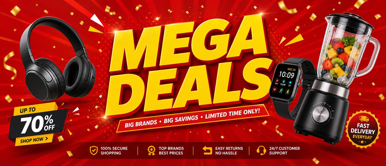 Mega deals on electronics and appliances