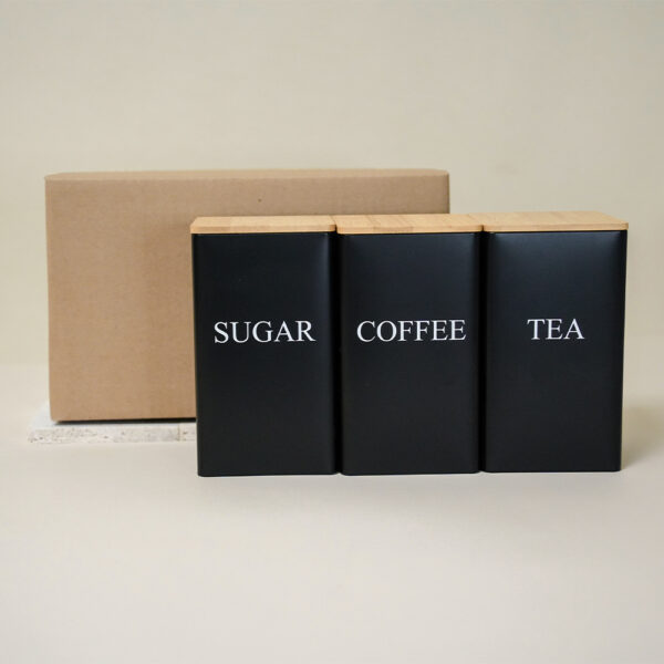 SET OF 3 STORAGE BOX FOR COFFE AND TEA