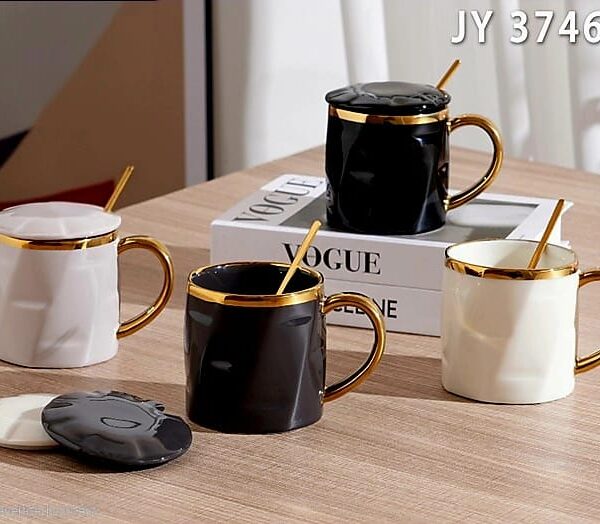 CERAMIC MUG 350ML WITH SPOON