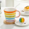 RAINBOW MUG WITH GLASS STREW - Image 2