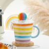 RAINBOW MUG WITH GLASS STREW - Image 3