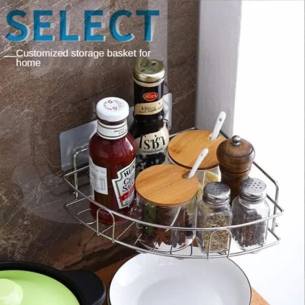 STAINLESS STEEL CORNER BATHROM SHELF