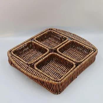 HAND CRAFT RATTAN BREAD HOLDER