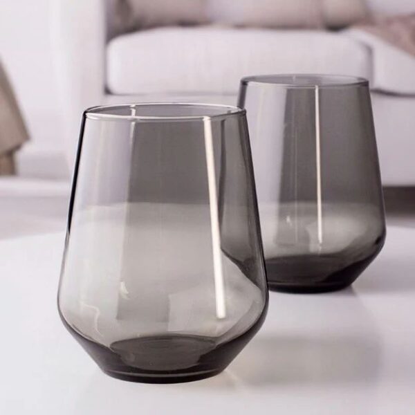 6Pcs/Set Diamonds Glass - Grey 365ml