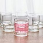 Deli Glassware 6Pcs/Set Square Shot Glasses 290ml