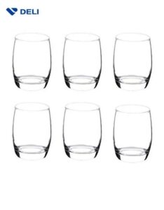 Deli Glassware 6Pcs/Set Clear Oval Glasses 385ml - Image 3