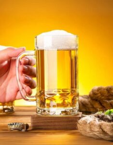 2Pcs/Set Beer Cup Glass Beer Mug 400ml