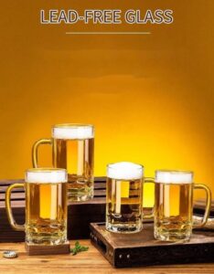 2Pcs/Set Beer Cup Glass Beer Mug 400ml - Image 2