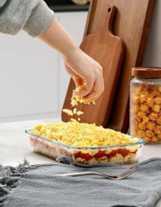 Fenix 3 Pcs Glass Baking Dish Set for Oven Glass Pan for Cooking Rectangular Bakeware Set - Image 4