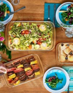 Fenix 3 Pcs Glass Baking Dish Set for Oven Glass Pan for Cooking Rectangular Bakeware Set