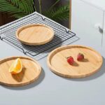 Bamboo Rounded Elegant Wood Serving Tray