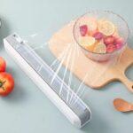 Magnetic Plastic Cling Wrap Dispenser With Slide Cutter Adjustable Wall Mounted
