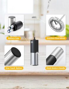 Handheld Electric Milk and Coffee Stainless Frother - Image 8