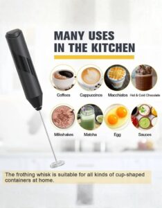 Electric Milk Frother Handheld Stainless Steel Mini Foam Maker - Image 4