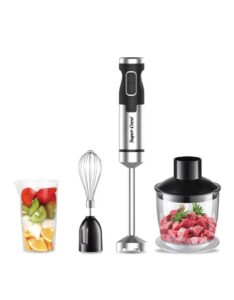 𝗦𝘂𝗽𝗲𝗿 𝗖𝗿𝗲𝘀𝘁 600W Electric Wireless Stainless Steel Stick Blender