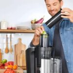 𝗦𝗶𝗹𝘃𝗲𝗿 𝗖𝗿𝗲𝘀𝘁 Juicer 800W Capacity 1L