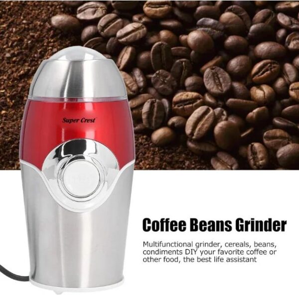 𝗦𝘂𝗽𝗲𝗿 𝗖𝗿𝗲𝘀𝘁 STainless Coffee Grinder 300W