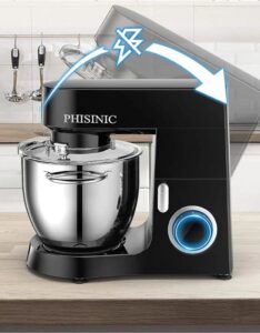 𝗣𝗵𝗶𝘀𝗶𝗻𝗶𝗰 Stand Mixer's All Metal Food Mixer 6.5L 1800W For Baking & Beating - Image 5