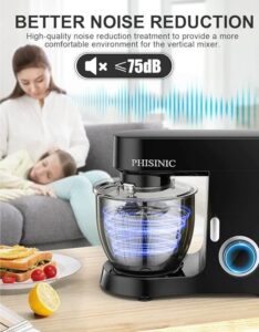 𝗣𝗵𝗶𝘀𝗶𝗻𝗶𝗰 Stand Mixer's All Metal Food Mixer 6.5L 1800W For Baking & Beating