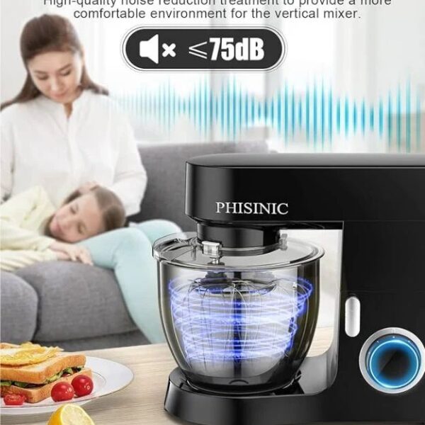 𝗣𝗵𝗶𝘀𝗶𝗻𝗶𝗰 Stand Mixer's All Metal Food Mixer 6.5L 1800W For Baking & Beating