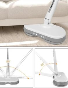 𝗠𝗗𝗛𝗟 Rechargeable Cordless Electric Mop with LED Light Dual Wheel High Speed Rotary Sweeper - Image 4