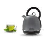 𝗦𝗶𝗹𝘃𝗲𝗿 𝗖𝗿𝗲𝘀𝘁 Retro 2400W Kettle High Quality Water Heater Stainless Steel