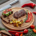 Chopping Wood Pad Bamboo Cutting Board Round Wooden Charcuterie