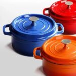 Cast Iron Round Enamel Covered Dutch Oven Pot with Lid